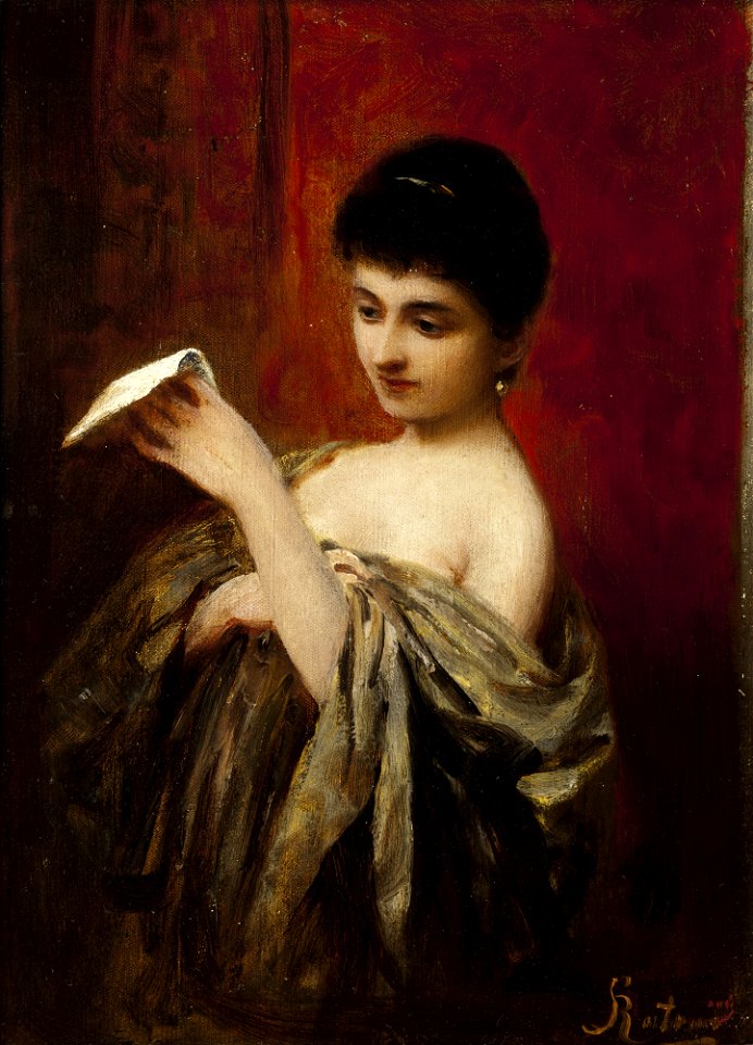 Apolinary Kotowicz - Lady with a Letter - MNK II-a-342 - National Museum Kraków