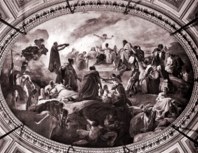 Apoteosi-di-Ferdinando-primo-1838.-Laffresco-grandissimo-già-sul-soffitto-del-Salone-delle-Cariatidi