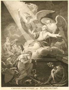 Apotheosis of Washington by John James Barralet, c. 1800-1816, engraving on paper, from the National Portrait Gallery - NPG-NPG 2011 138Washington-000001