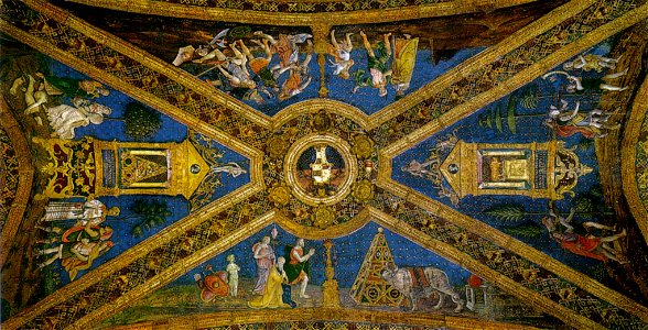 Appartamento borgia, sala dei santi, episodi del mito di iside e osiride 02