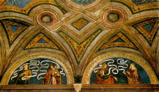 Appartamento borgia, sala del credo, soffitto