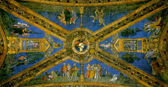 Appartamento borgia, sala dei santi, episodi del mito di iside e osiride 01