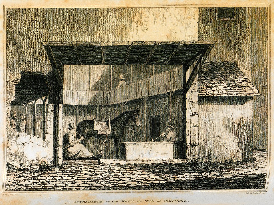 Appearance of the Khan, or Inn, near Pravista - Clarke Edward Daniel - 1816