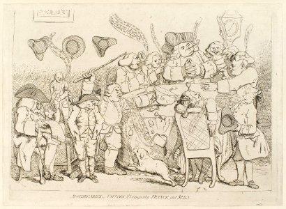 Apothecaries - taylors, &c. conquering France and Spain by James Gillray