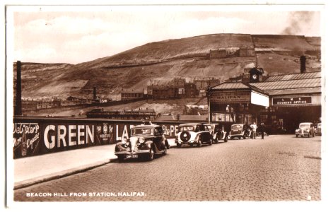 Approach road to Halifax station, c.1940s