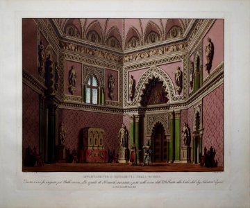 Appartamento d'Elisabetta nella Scozia (set design for the ballet 'La spada di Kenneth' by Salvatore Viganò (La Scala, 1818)
