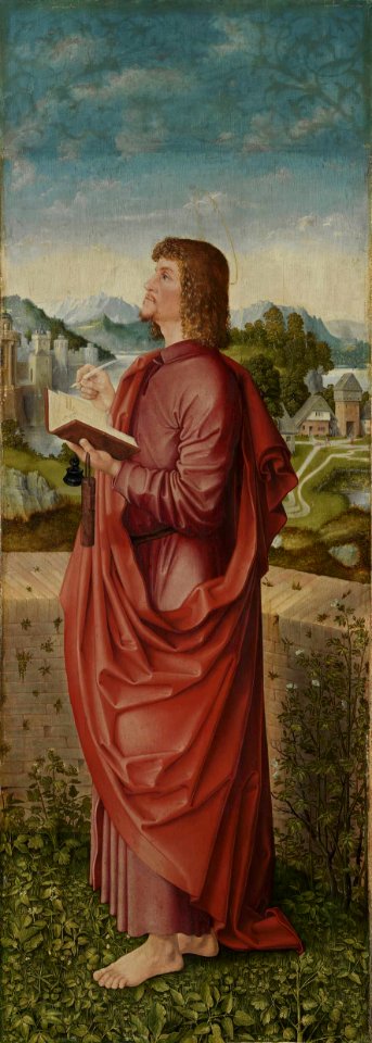Apt-Werkstatt - Universitätsaltar, Hl. Johannes Ev. Rückseite, Hl. Margaretha - 10351 - Bavarian State Painting Collections