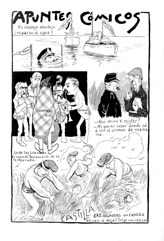 Apuntes cómicos, de Xaudaró (B y N, 1 de febrero de 1903)