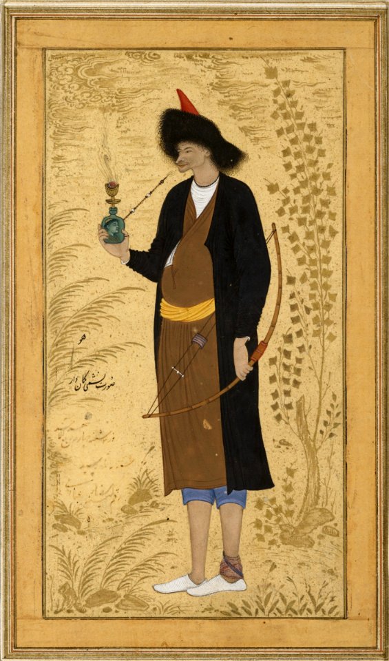 Aqa Riza (Riza ‘Abbasi) - Nashmi the Archer - 1960.197 - Harvard Art Museums