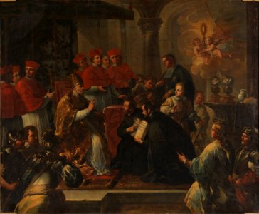 Aprobación de la regla de la Orden de los Clérigos Menores, de Pedro Rodríguez de Miranda (Museo del Prado)