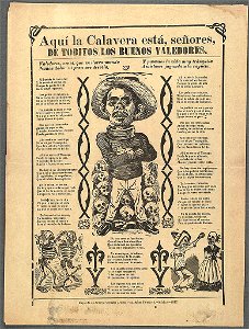 Aquí la calavera está, señores, de toditos los buenos valedores LCCN99615823