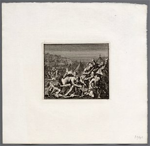 Arabieren en Assyriërs doodden de in hun kamp gekomen Joden om te onderzoeken of zij goud hadden ingeslikt, objectnr A 47960