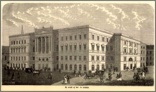 Aradi új színház (ma Ioan Slavici Színház). Mo. és a Nagyvilág, 1874