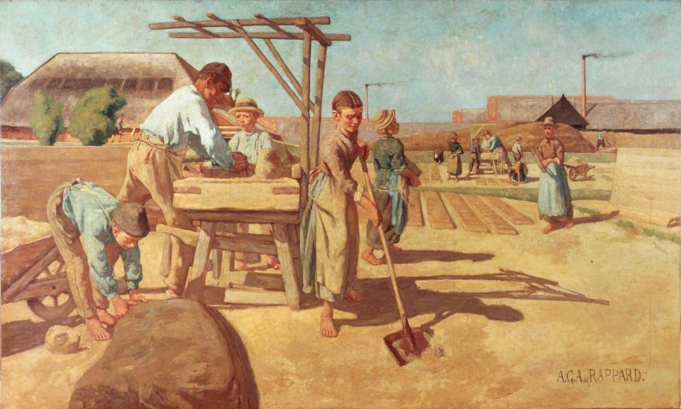 Arbeiders op de steenbakkerij Ruimzicht Centraal Museum 2380