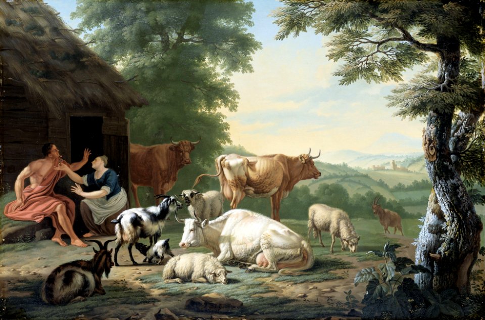 Arcadisch landschap met herders en vee Rijksmuseum SK-C-133