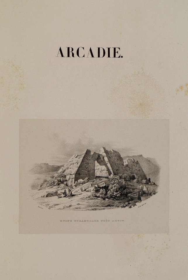 Arcadie Ruine pyramidale près Argos - Stackelberg Otto Magnus Von - 1834