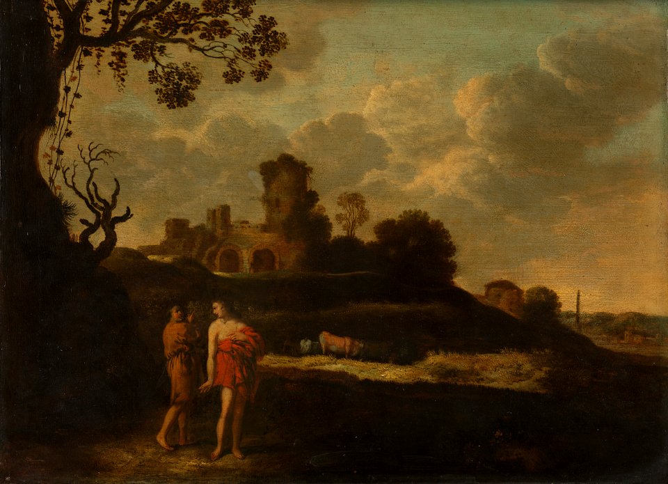 Arcadisch landschap met herders en vee Rijksmuseum SK-A-790