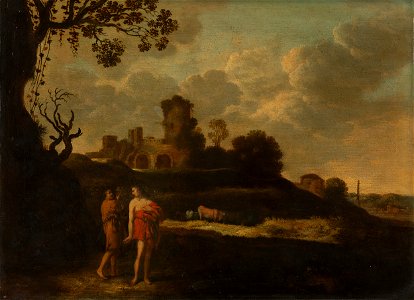 Arcadisch landschap met herders en vee Rijksmuseum SK-A-790