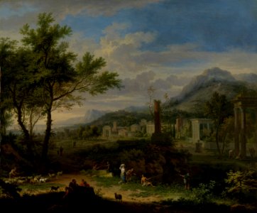 Arcadisch landschap met vissers Rijksmuseum SK-A-185