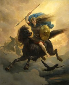 Peter Nicolai Arbo - The Valkyrie - NG.M.00259 - National Museum of Art, Architecture and Design. Free illustration for personal and commercial use.