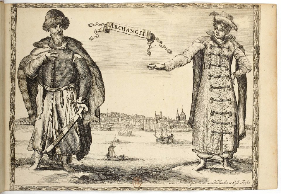 Archangel -Arkhangelsk- - Costumes des quatre parties du monde, gravés dans la manière de Luycken (1670)