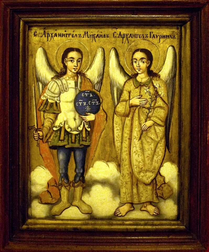 Archangels Gabriel and Michael, Miskolc, Serbian painter, early 19th c