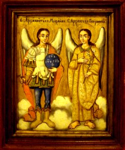 Archangels Gabriel and Michael, Miskolc, Serbian painter, early 19th c