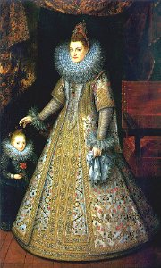 Archduchess Isabella Clara Eugenia and her Dwarf, c.1599