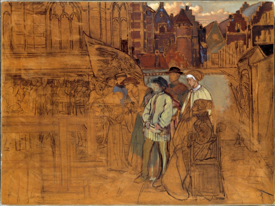 Archery Feast in Antwerp in the 16th Century (Hendrik Leys) - Nationalmuseum - 18465