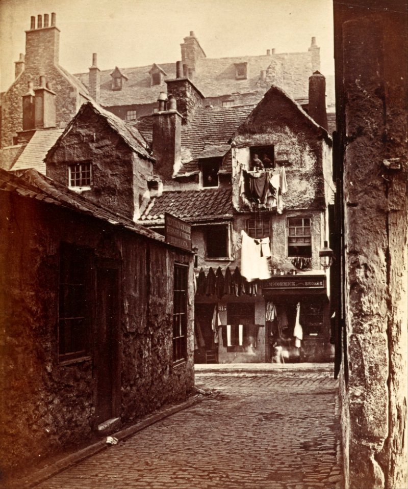 Archibald Burns - 'Timber Fronted House, Cowgate', Edinburgh - Google Art Project
