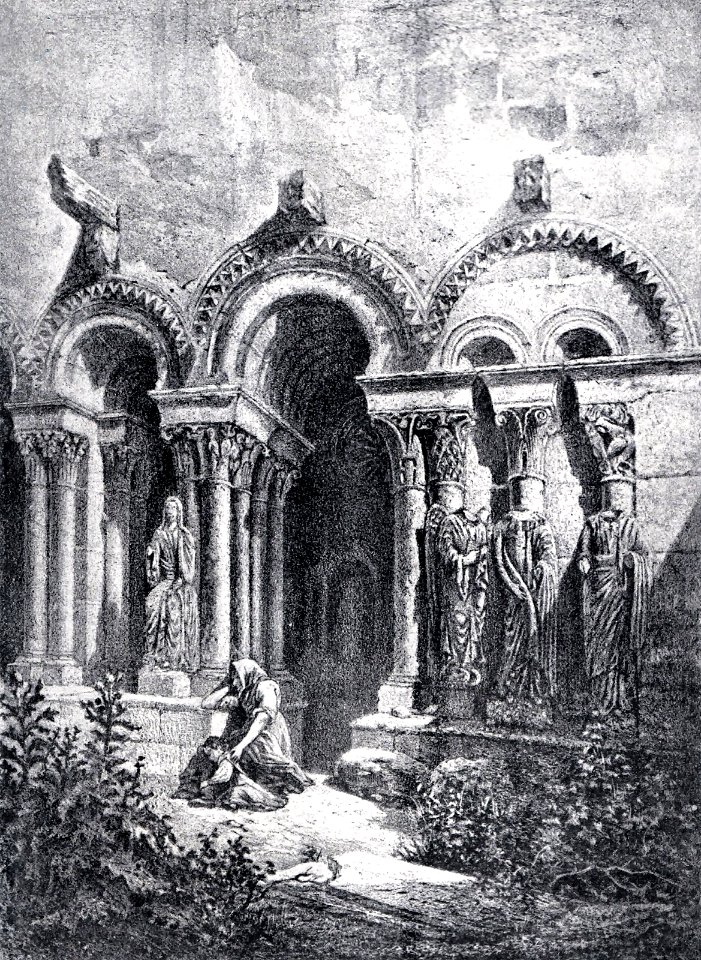 Arcaded gallery of the chapel of Lara of the Church of Santa María del Temple, Ceinos de Campos