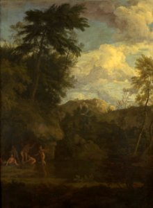 Arcadisch landschap met badende Diana Rijksmuseum SK-A-119