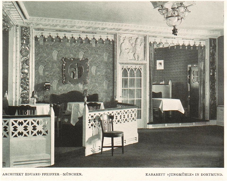Architekt Eduard Pfeiffer - Kabarett Jungmühle in Dortmund, 1913