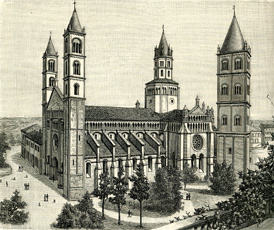 Basilica di Sant’Andrea in Vercelli xilografia di Barberis