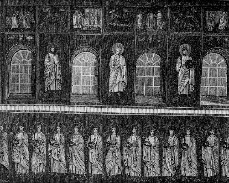 Basilica di Sant’Apollinare Nuovo Fatti della vita di Gesù Cristo Profeti e Martiri xilografia