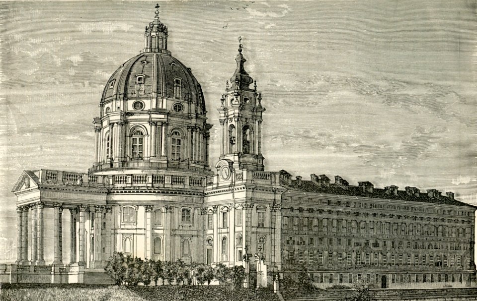 Basilica di Superga xilografia