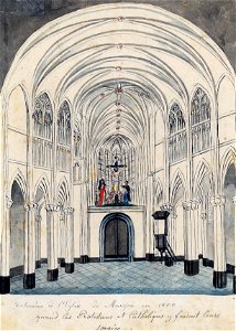 Basiliek van Meerssen, interieur ca 1800 (Ph v Gulpen)