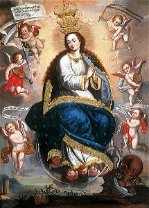 Basilio Santa Cruz - Immaculate Virgin Victorious over the Serpent of Heresy