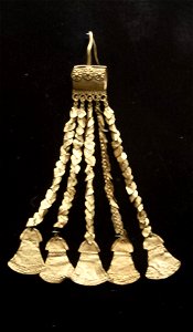 Basket earring, gold