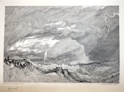 Bass rock open etching by William Miller after Turner