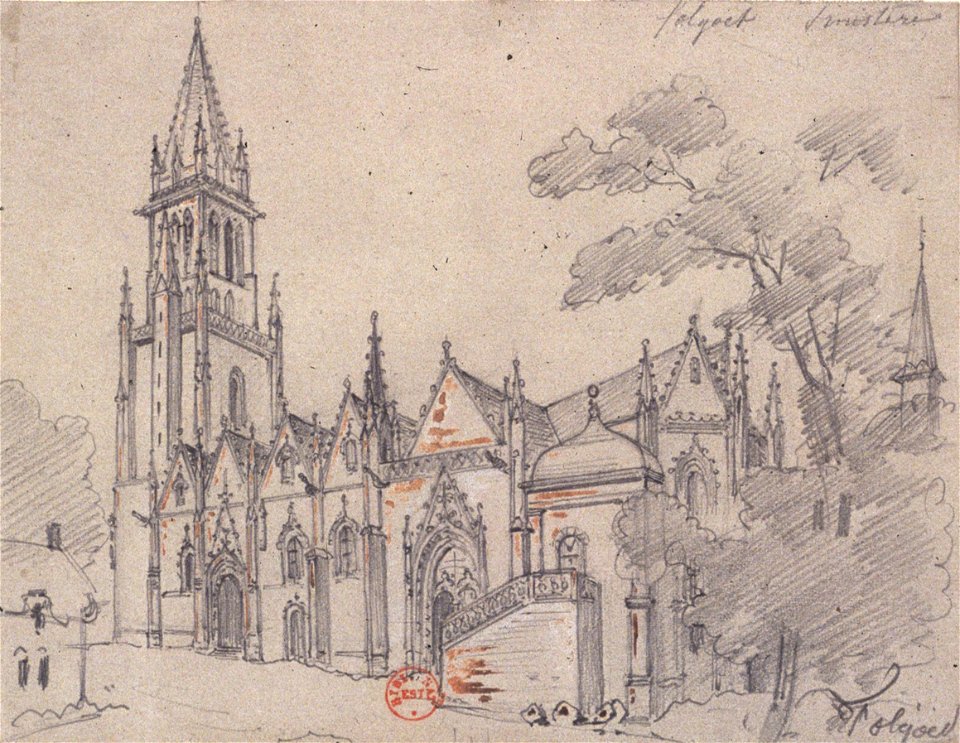 Basilique de Quelven (dessin d'Hubert Clerget)