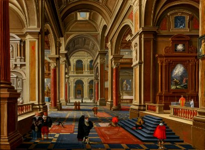 Interior of a Catholic Church by Bartholomeus van Bassen 9. Free illustration for personal and commercial use.