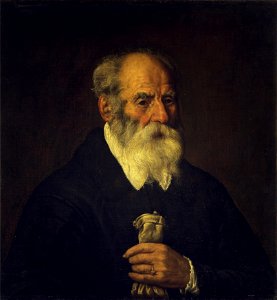 Marcantonio Bassetti - Portrait of an Old Man with Gloves - WGA01481