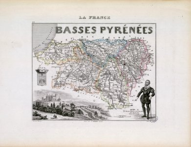 Basses Pyrénées (La France et ses colonies, n° 63) - Fonds Ancely - B315556101 A CARTES 2 003