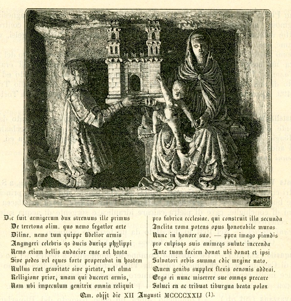 Bassorilievo con lapide del XV secolo Volpedo