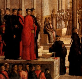 Lazzaro bastiani, Relic of the Holy Cross is offered to the Scuola Grande di San Giovanni Evangelista 02