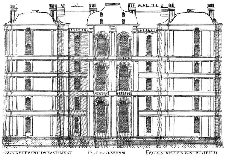 Bastiments v1 (Gregg 1972 p63a) - La Muette front facade