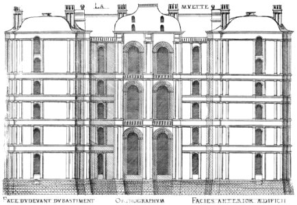 Bastiments v1 (Gregg 1972 p63a) - La Muette front facade