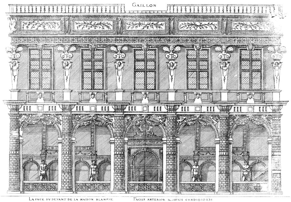 Bastiments v1 (Gregg 1972 p88) - Gaillon front facade of the Maison Blanche