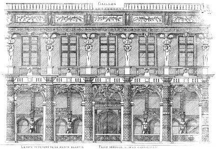 Bastiments v1 (Gregg 1972 p88) - Gaillon front facade of the Maison Blanche